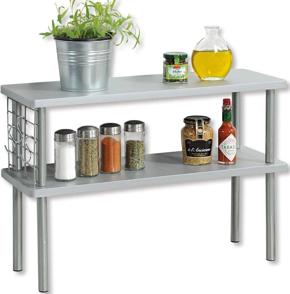 KESPER® Küchenregal Küchen-Regal mit Utensilienaufhängung - grau, 1-tlg. günstig online kaufen