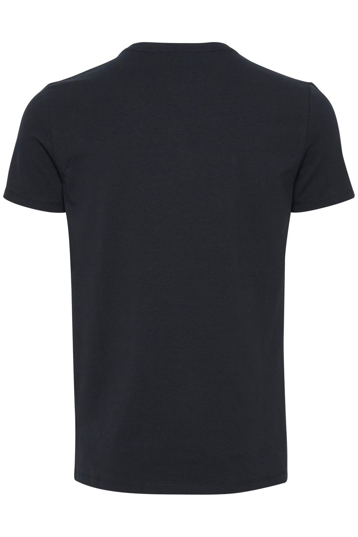 Casual Friday T-Shirt V-Ausschnitt in T-Shirt Einfarbiges LINCOLN Kurzarm Basic 4458 Dunkelblau
