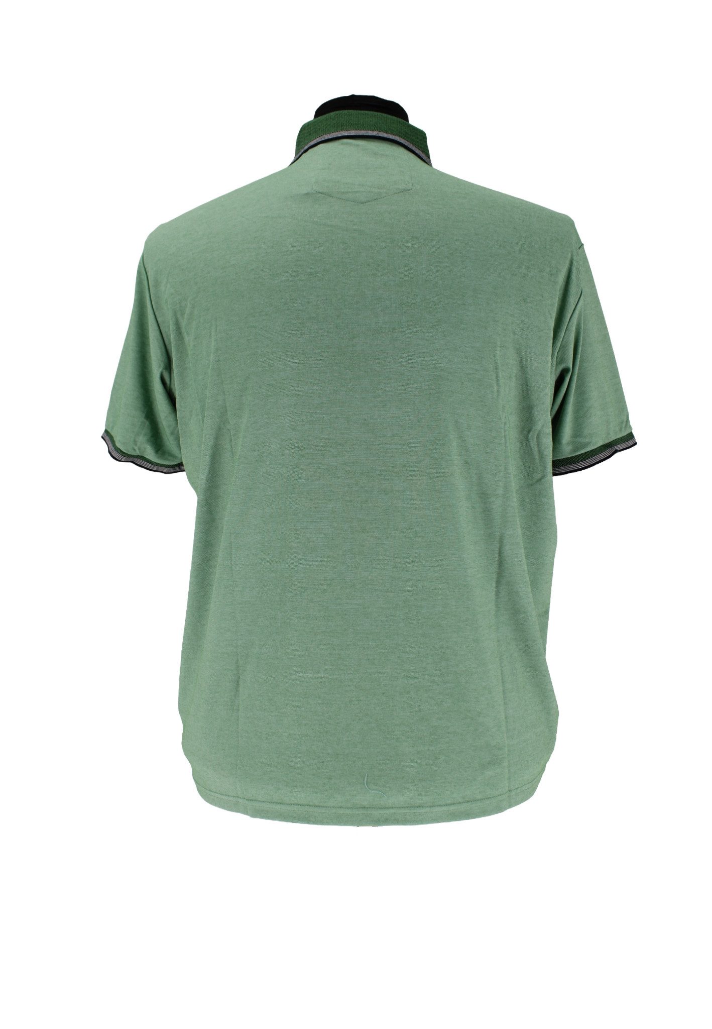 Mode Monte Carlo Poloshirt Polo-Shirt Knopf Salbeigrün