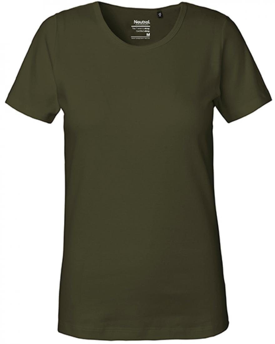 Interlock Damen T-Shirt Rundhalsshirt 100% Neutral / Fairtrade Baumwolle