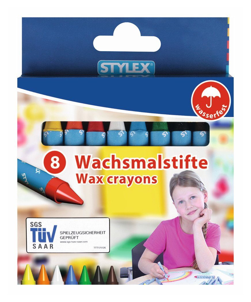 Stylex Schreibwaren Faserstift 40 Wachsmalstifte / mit Papierbanderole