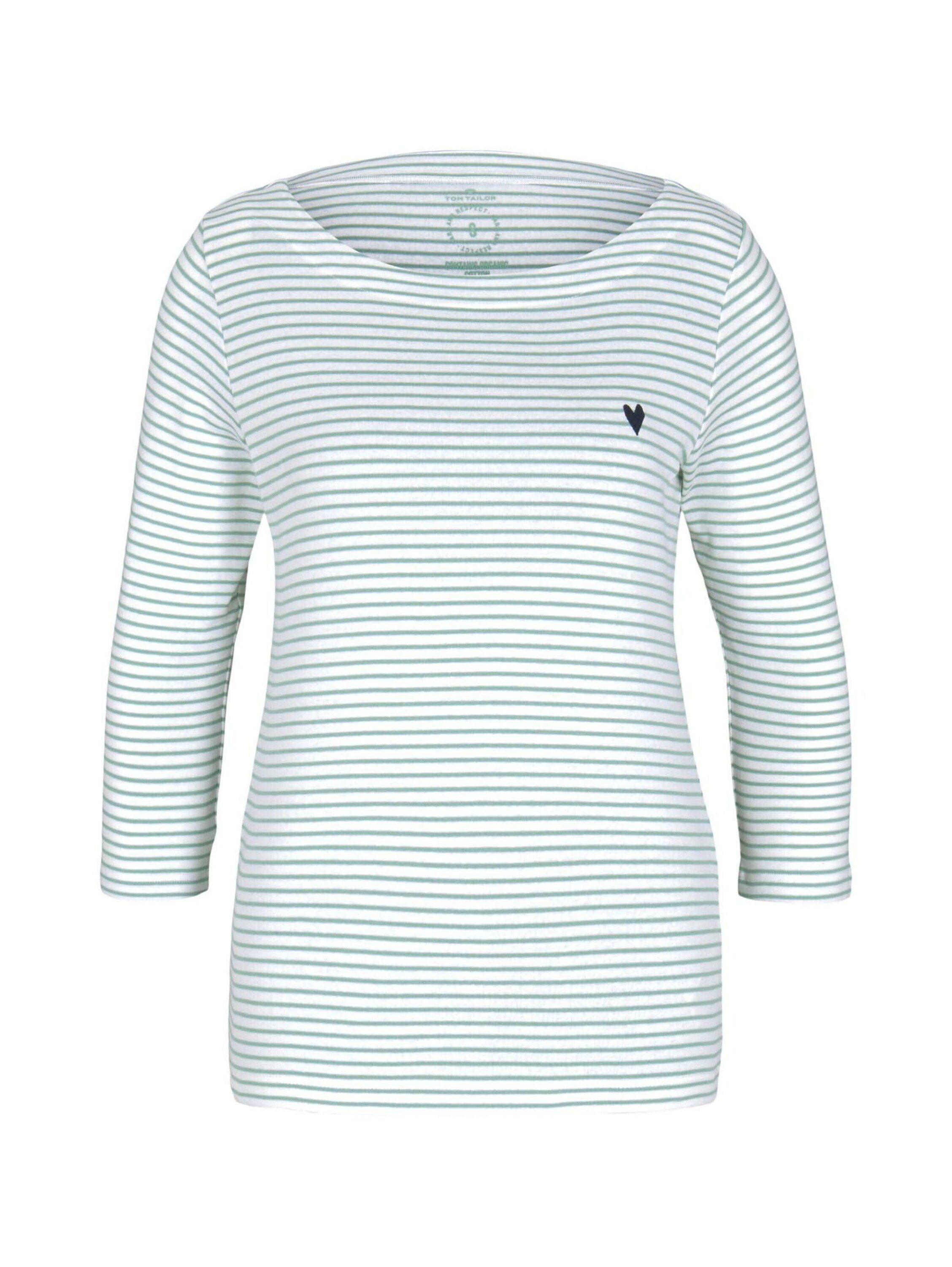 TOM TAILOR 3/4-Arm-Shirt (1-tlg) Stickerei günstig online kaufen