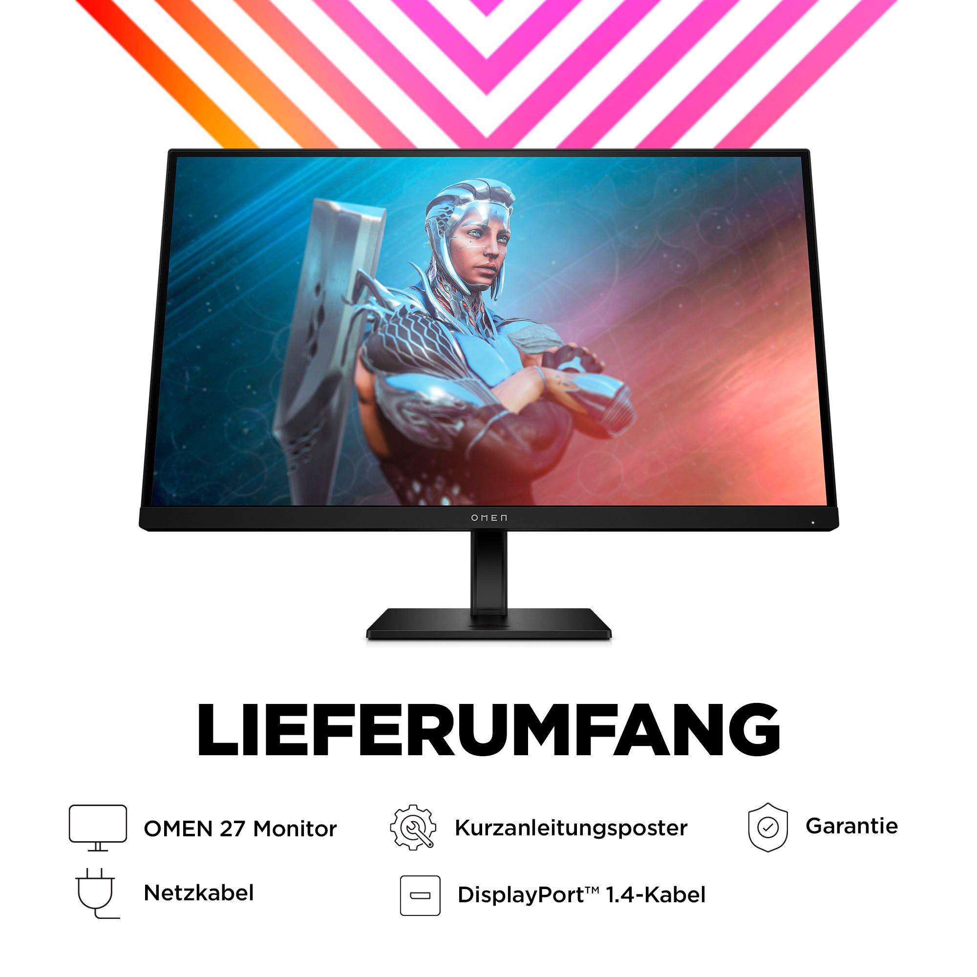 HP OMEN 27 G2 (HSD-0155-A) Gaming-Monitor (69 cm/27 ", 1920 x 1080 px, Full HD, 1 ms Reaktionszeit, 165 Hz, IPS)