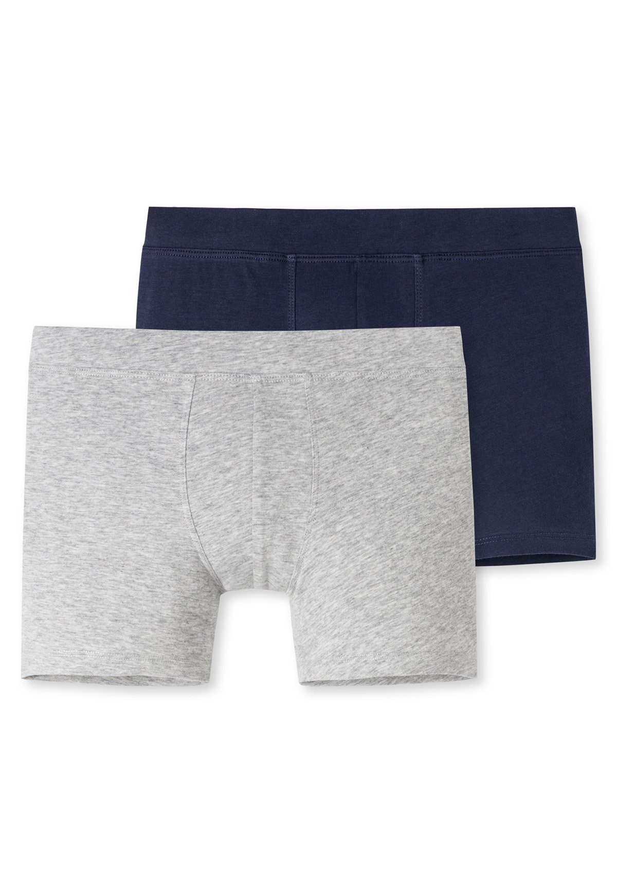 Schiesser Boxer Jungen Boxershorts, Pants - Pack Blau/Grau 2er Unterhose