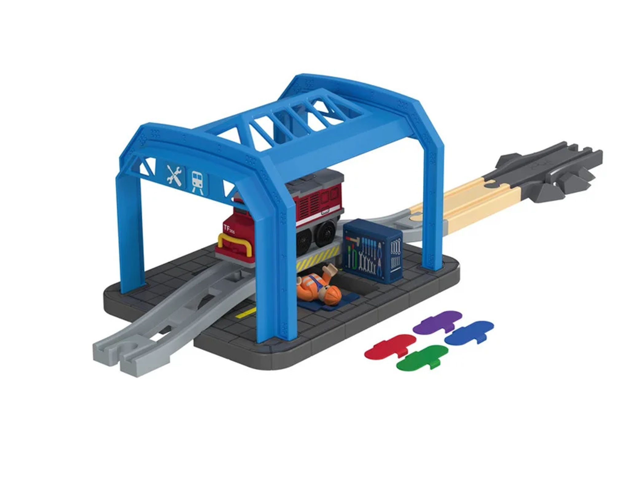 Playtive Spielzeug-Eisenbahn Playtive Spiel Erweiterungsset Holzeisenbahn günstig online kaufen