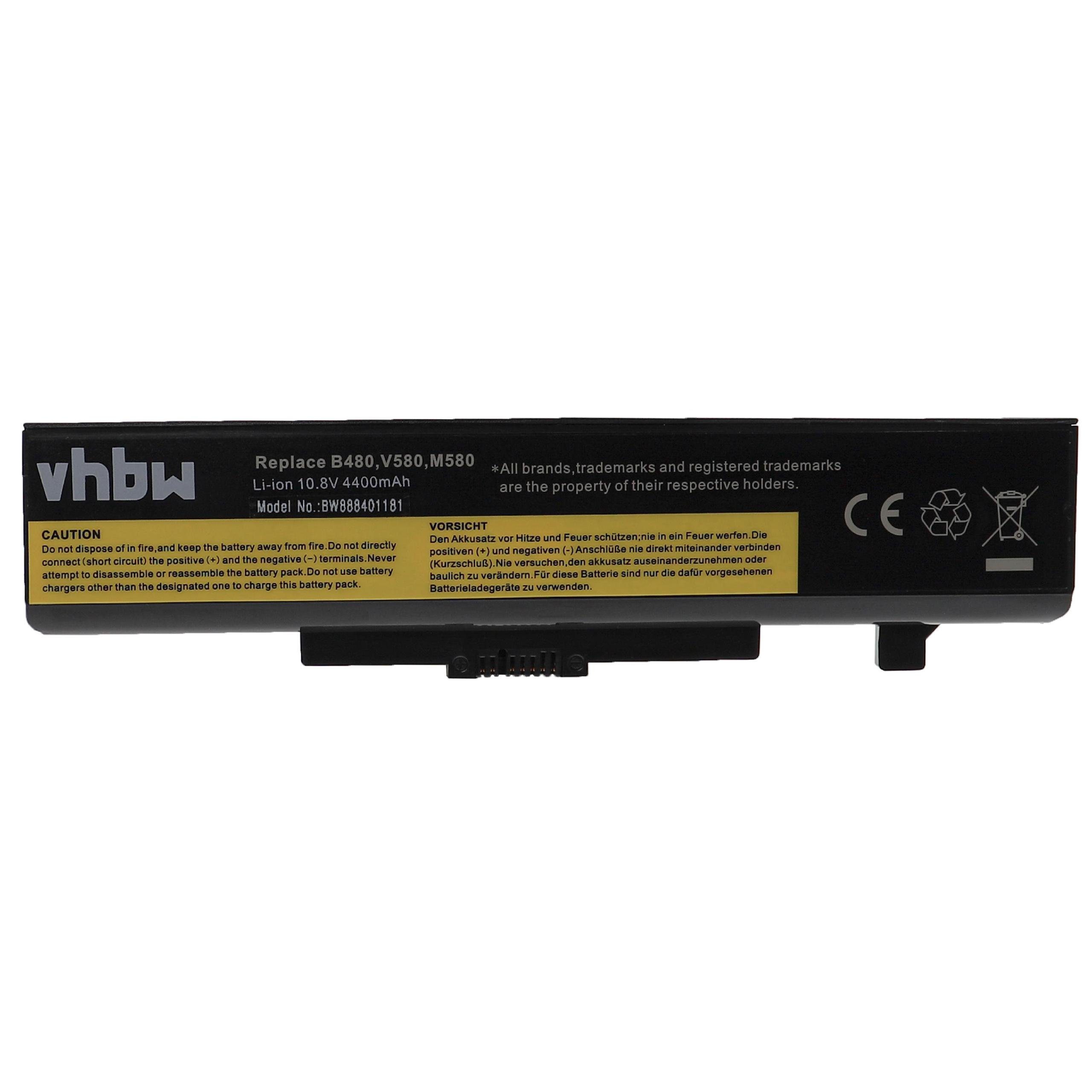 vhbw Akku passend für Lenovo G580, G700, G585, G710, G500 20236, G510, Laptop-Akku Akku Li-Ion 4400 mAh (10,8 V, 1 St), Leistungsfähiger Austausch-Akku für Notebook, Wiederaufladbar, Jede