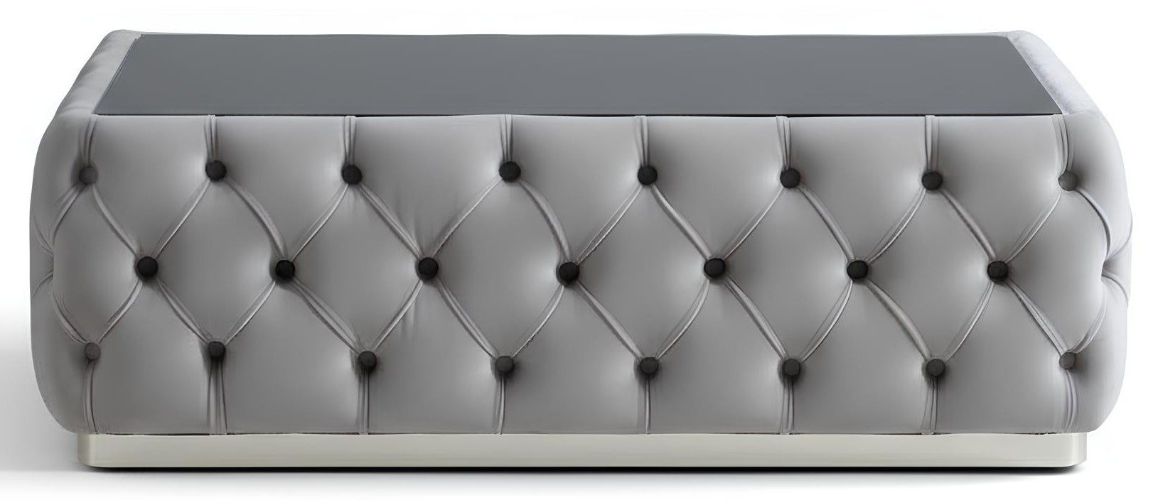 Xlmoebel Stehtisch Beiger Velours-Couchtisch im modernen Design, Made in Europa
