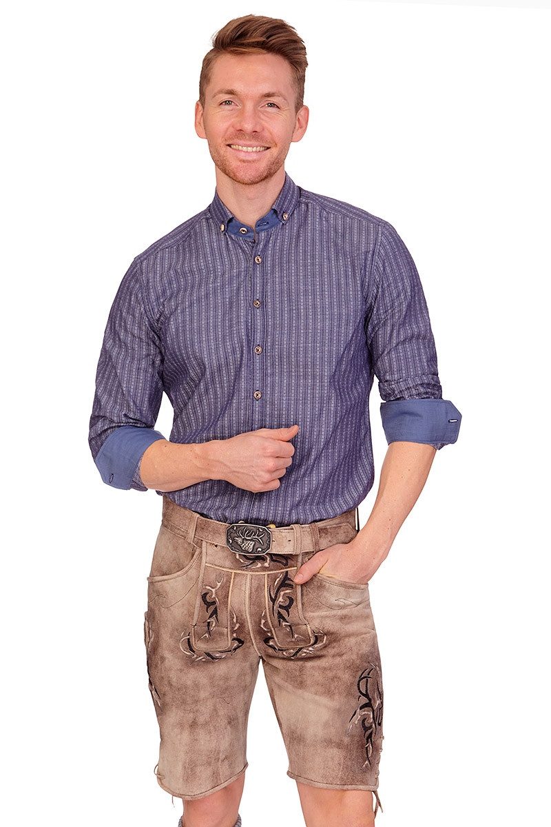 Spieth & Wensky Trachtenlederhose Lederhose Herren kurz - ROLLING - birke