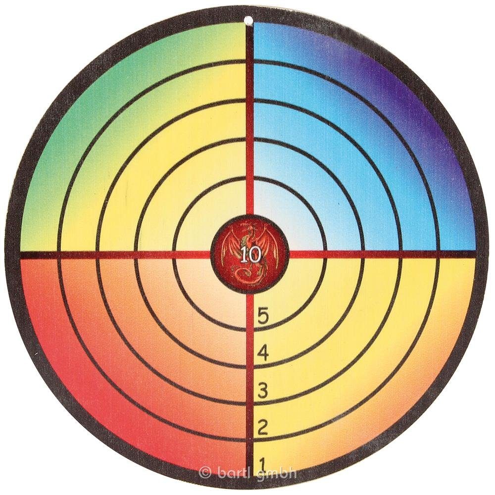 Holzspielerei cm, Pfeile 32 bunt, Saugnapf aus für Zielscheibe, Holz, mit