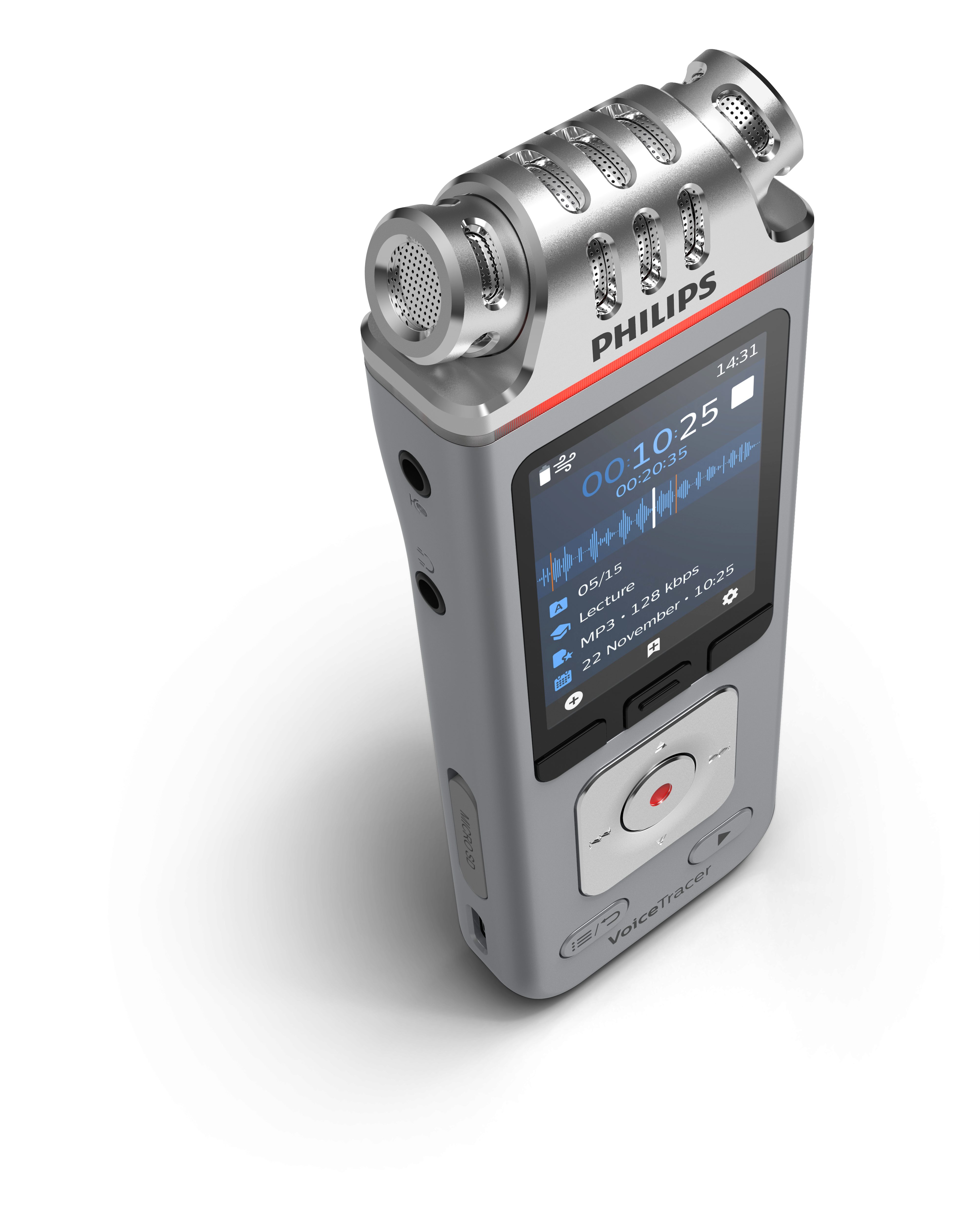 Philips DVT4110 Audiorecorder Digitales Diktiergerät (8GB, Clearvoice Technologie, WIFI, App Steuerung und Datentransfer)