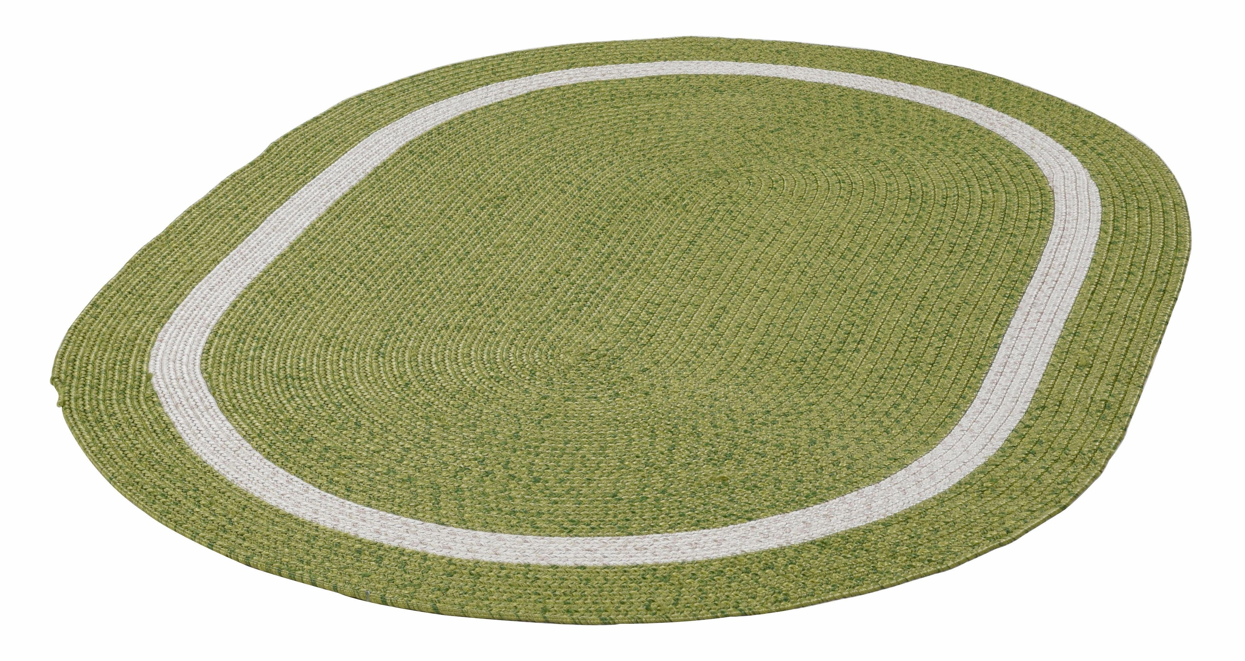 Teppich Benito, Outdoor Falcone, mm, Flachgewebe, Bordüre, Höhe: In- oval, geeignet Uni-Farben, und mit 6 Gino
