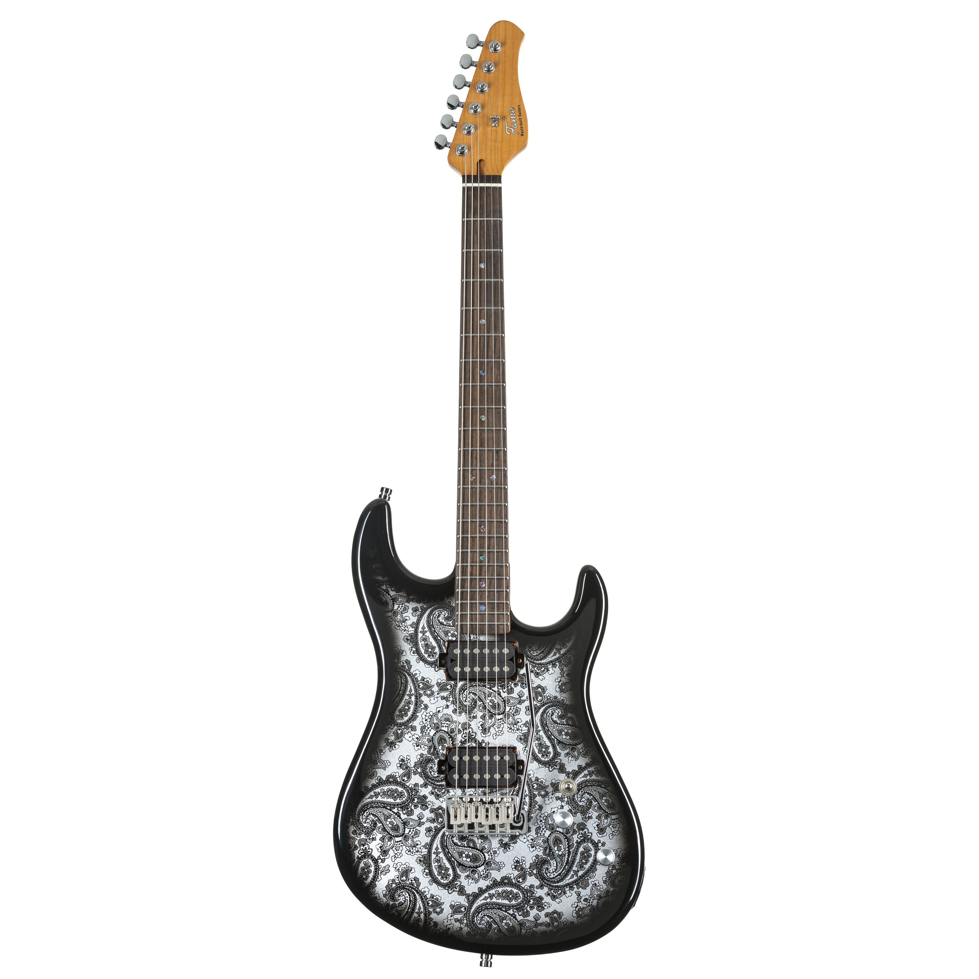 FAME E-Gitarre, E-Gitarren, ST-Modelle, Custom ST RW Black Paisley - E-Gitarre