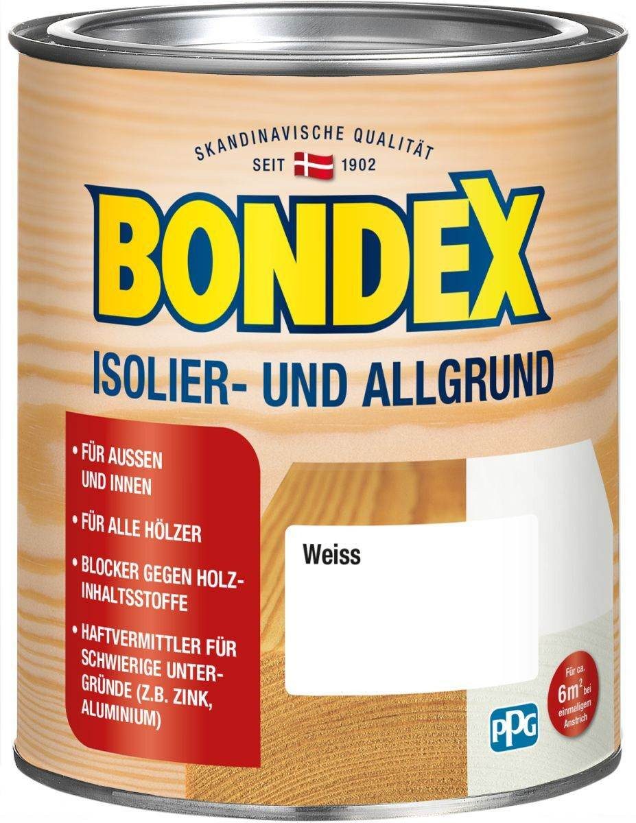 Bondex Haftgrund Isolier- und Allgrund, Sperr- und Haftgrund, 0,75 - 2,5 l, weiß, Wahlweise mit 0,75 l oder 2,5 l erhältlich