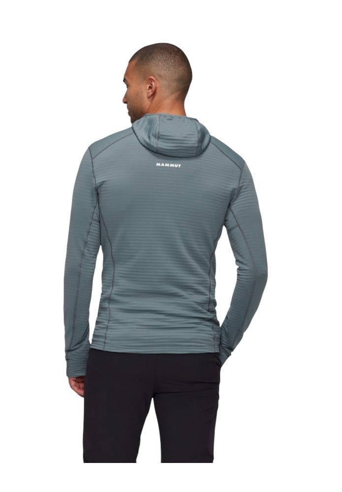 Mammut Fleecejacke Taiss Light ML Hooded (Midlayer, 4-Wege Stretch) grau Herren