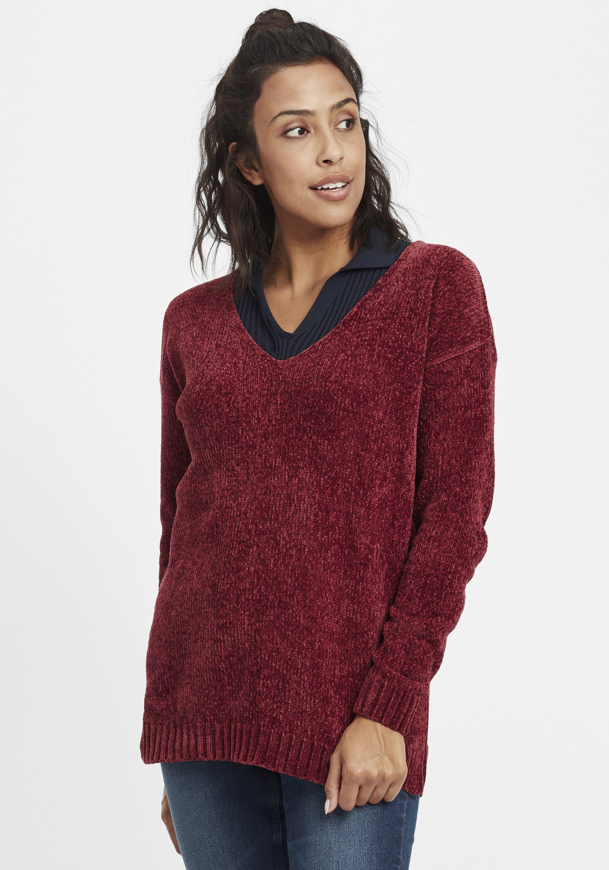 OXMO Strickpullover OXEsmira Pullover in Grob-Strick Optik