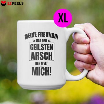 22Feels Tasse Freund Jahrestag Geschenk Ihn Valentinstag Männer 1 2 Jahre Paar, Keramik, XL, Made In Germany, Spülmaschinenfest