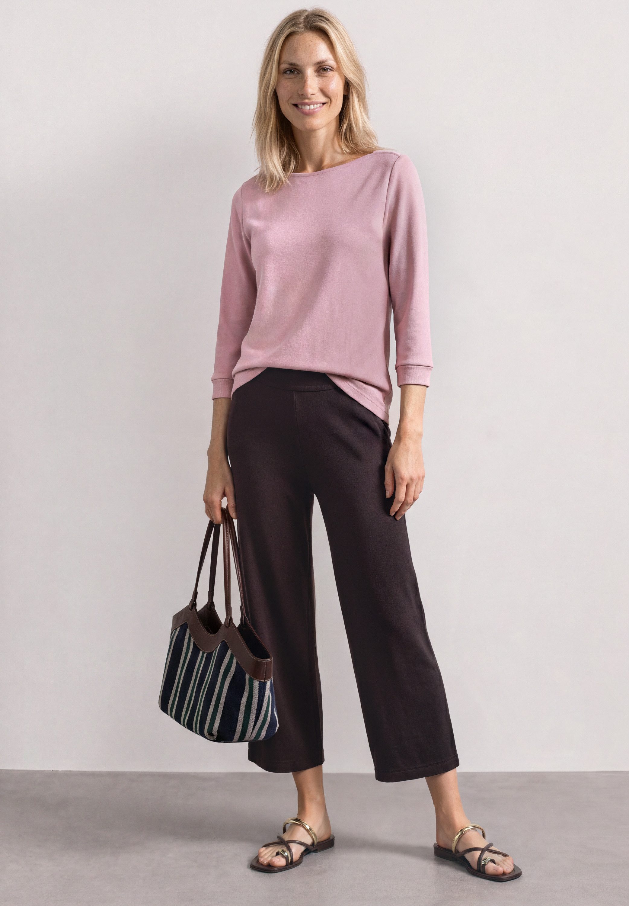 STREET ONE Langarmshirt mit U-Boot-Ausschnitt