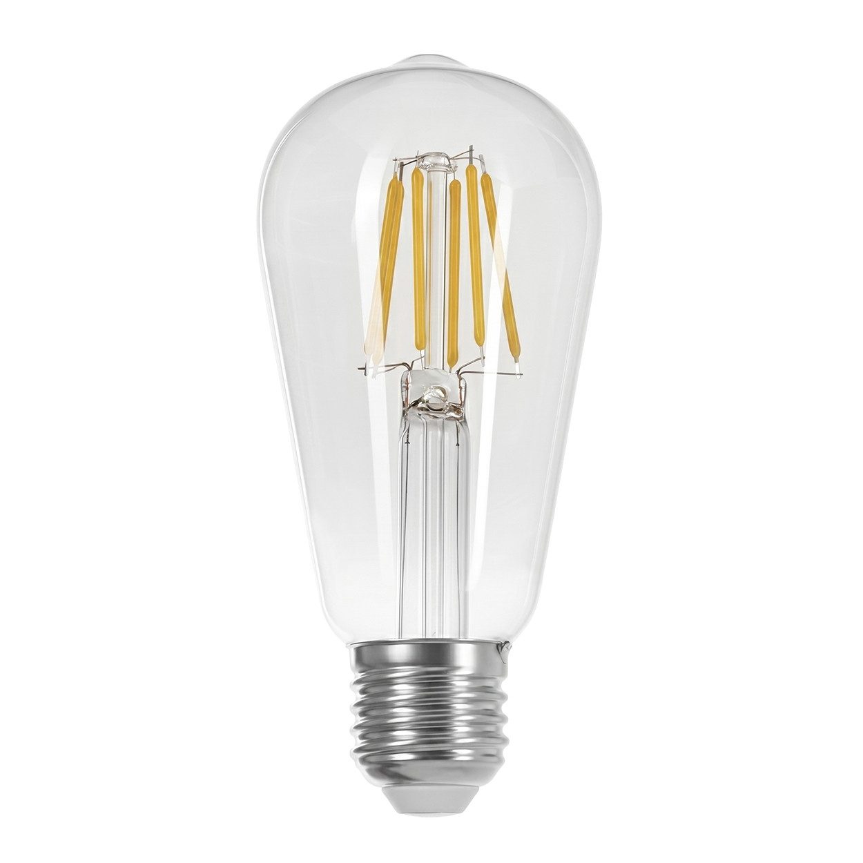 hofstein LED-Leuchtmittel 2er Set Glühbirne Warmweiß 6 Watt 800 Lumen, E27, 3000 Kelvin, Edison Vintage, Filament, Klar – Bild 2 von 5