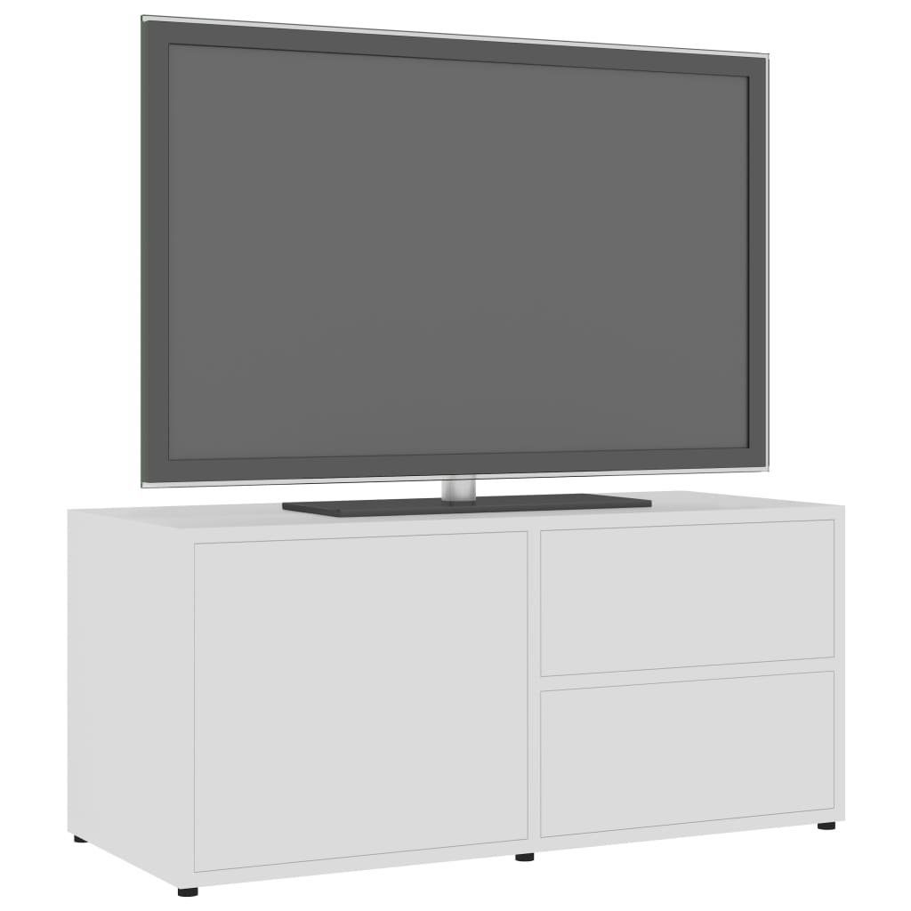 furnicato Weiß 80x34x36 Holzwerkstoff TV-Schrank cm