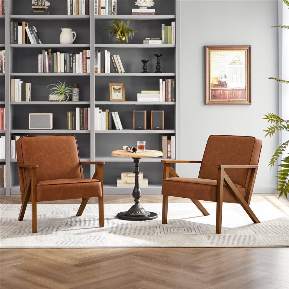 Yaheetech Relaxsessel, TV Sessel Freizeit Kunstleder Loungesessel