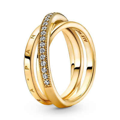 Pandora Fingerring Gekreuzter Ring für Damen mit Zirkonia von PANDORA