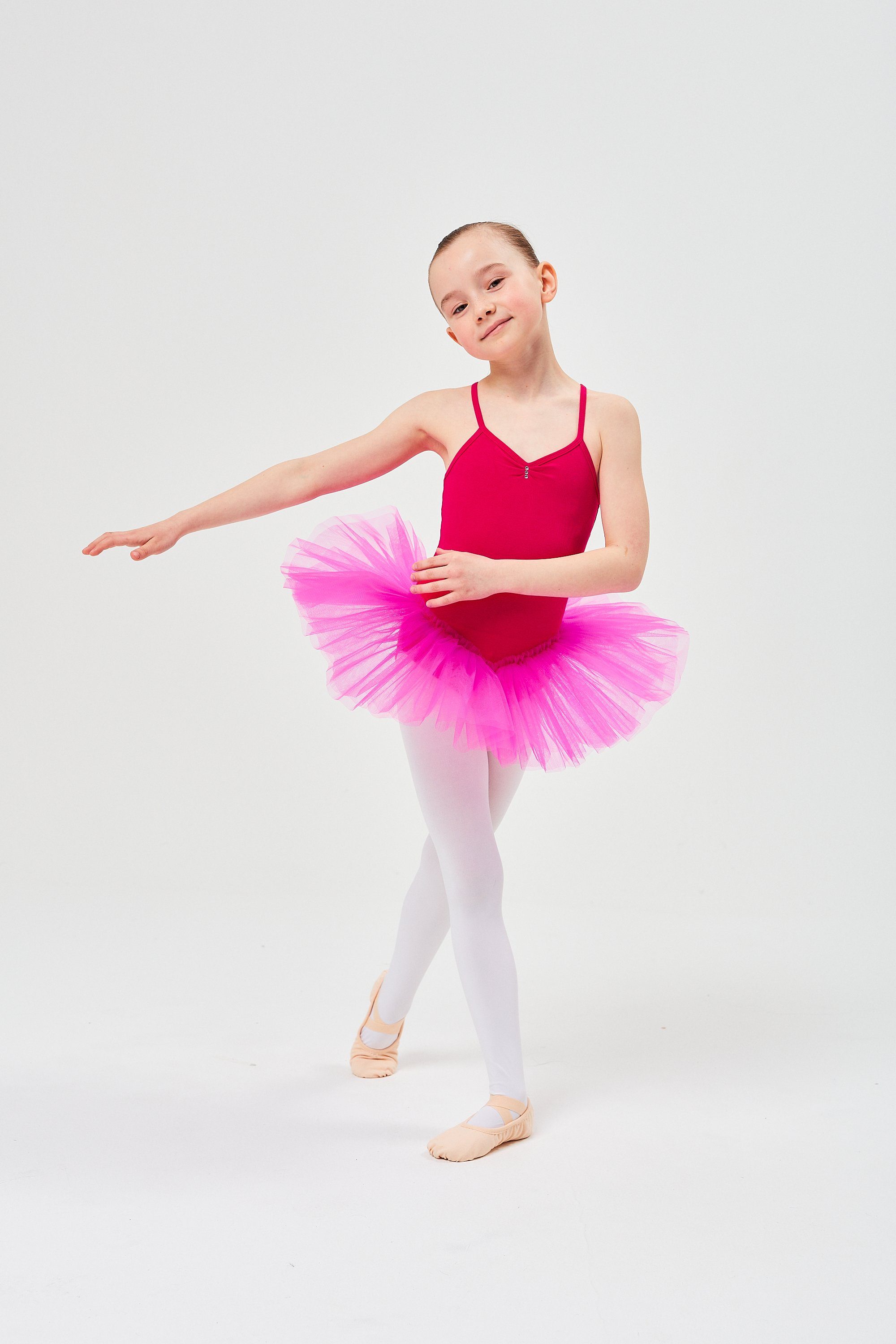 pink Ballett Kim tanzmuster Tüllkleid Tutu Glitzersteinen für Mädchen Ballettkleid mit