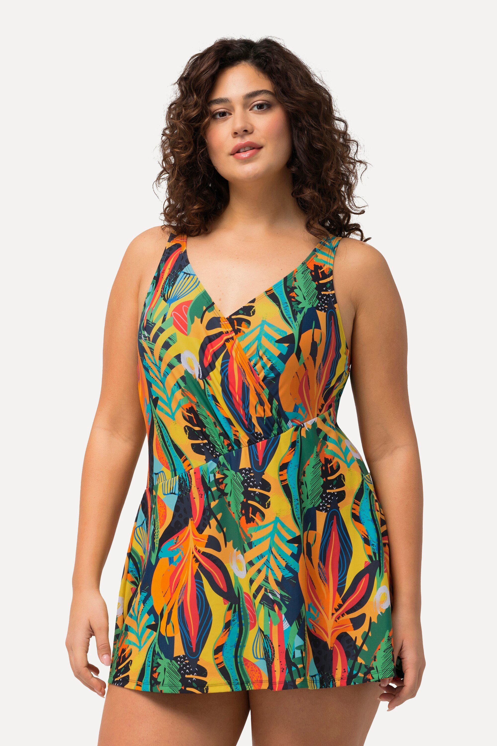 Badekleid Badekleid Dschungel Softcups Wickeloptik