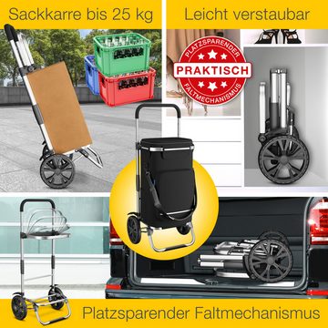 maxVitalis Einkaufstrolley mit Kühlfach, 43 l, 3in1 Trolley, Sackkarre & Umhängetasche