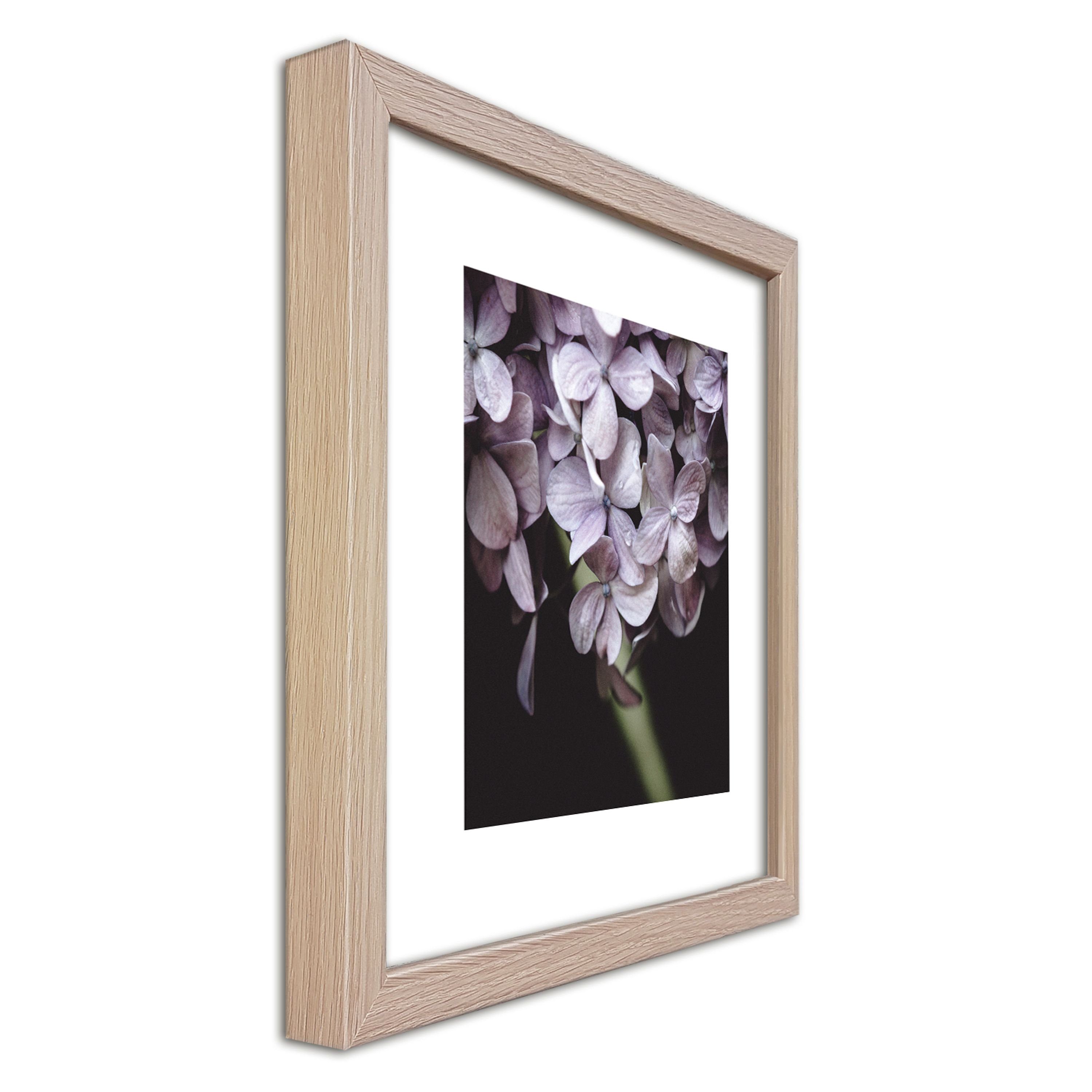inkl. artissimo Holz-Rahmen / Wandbild, II Bild 30x30cm Lila Rahmen gerahmt Blumen: / mit Design-Poster Bild Blüten
