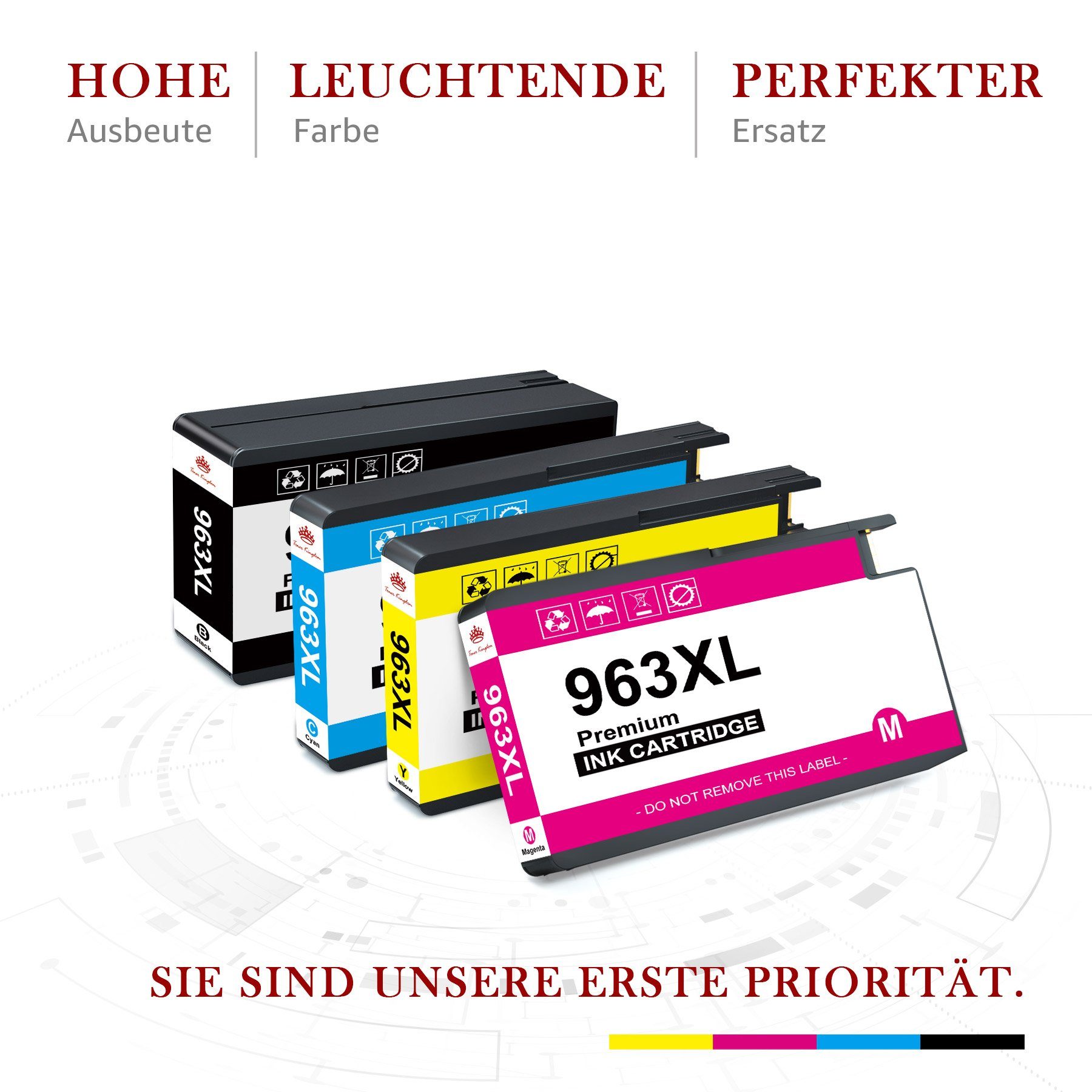 9020 963 963XL XL für 9010 Pro OfficeJet (0-tlg) Toner HP 9012 Tintenpatrone Kingdom