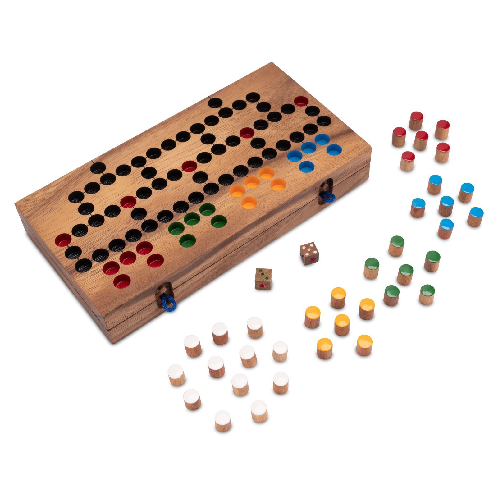 LOGOPLAY Spiel Blockade, Gesellschaftsspiel, Blockade Würfel- und Strategiespiel 2 bis 4 Spieler Spielfeld 26 x 27
