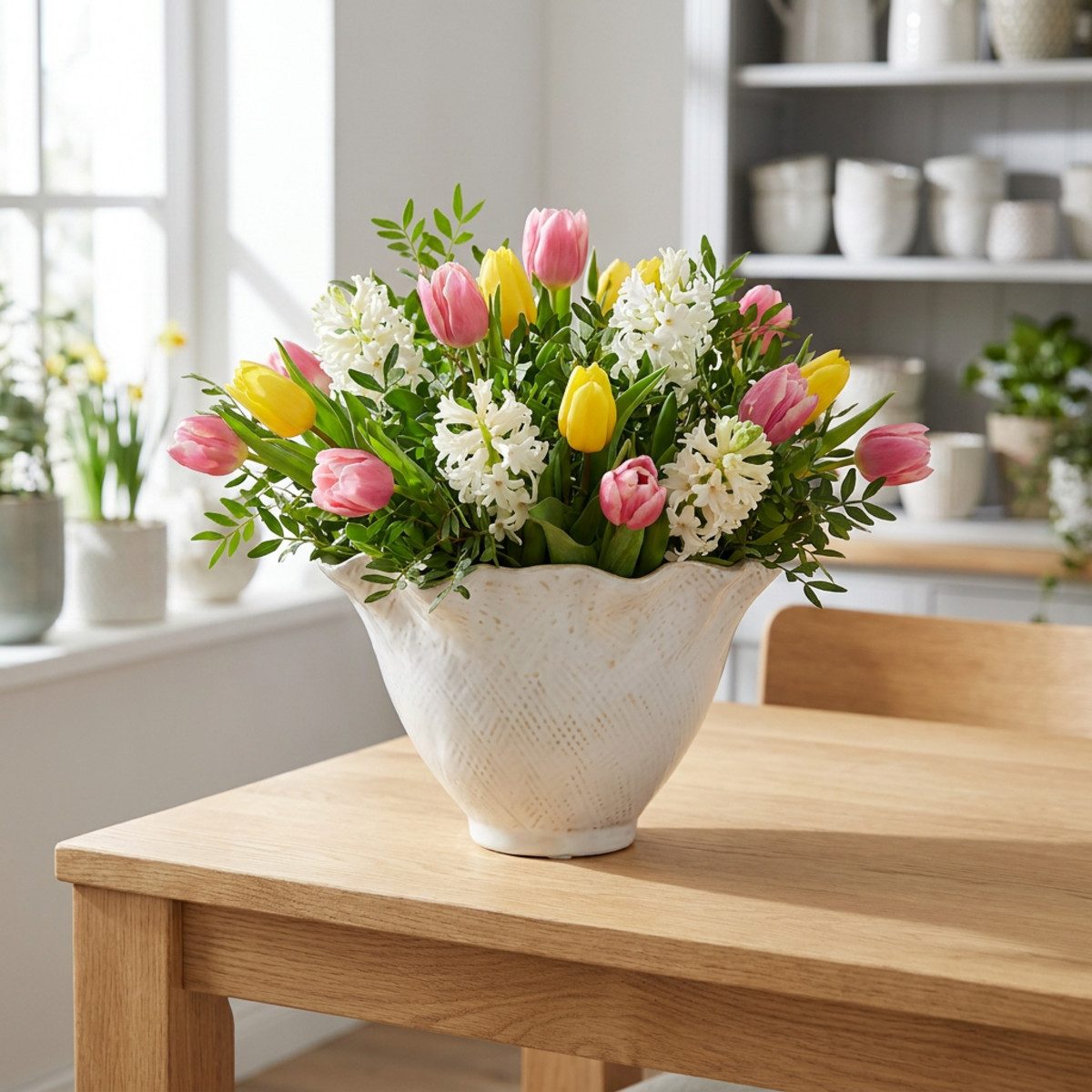 Florists Products Übertopf Keramik Blumentopf Weiß Landhausstil Blumenkelch Pflanztopf