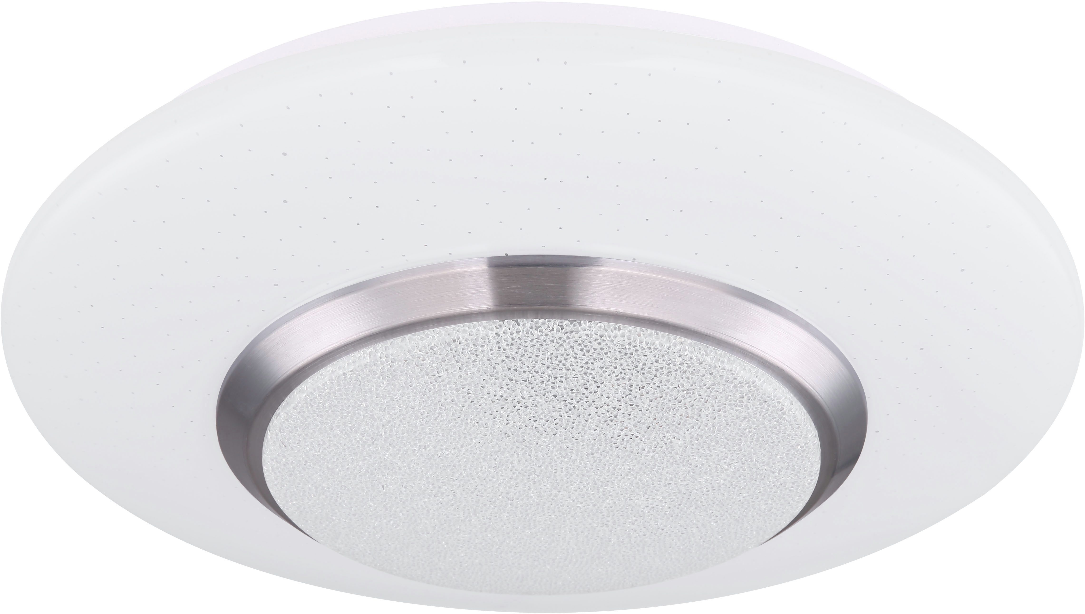GLOBO LIGHTING LED Deckenleuchte CANDIDA, Dimmfunktion, Fernbedienung, Infrarot inkl., Memoryfunktion, Nachtlichtfunktion, RGB, mehrere Helligkeitsstufen, LED fest integriert, Warmweiß, Deckenlampe/rund/Wohnzimmer/Schlafzimmer/rot-blau-grün