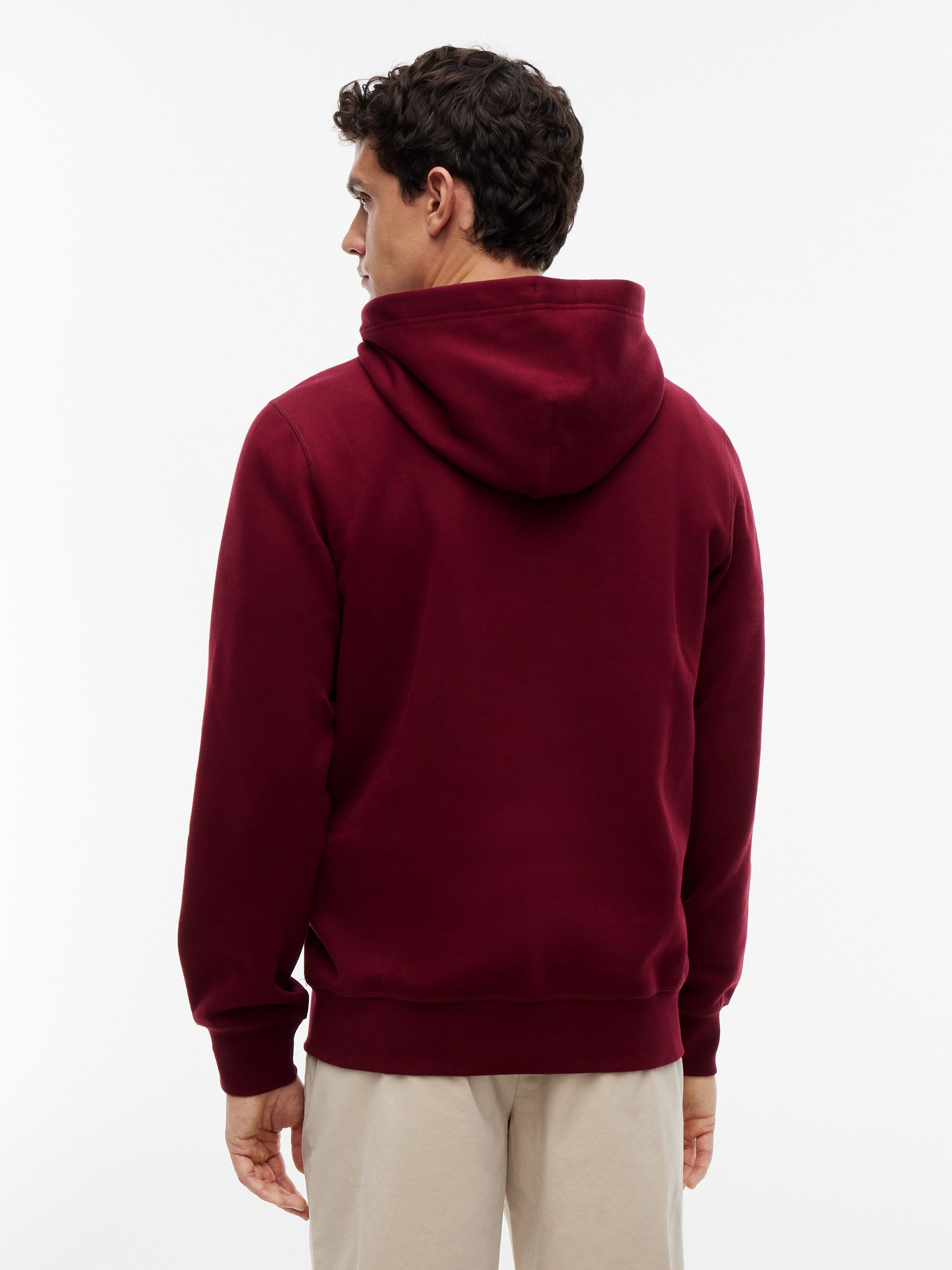 Tommy Hilfiger Hoodie ESS SEASONAL FLEECE HOODY mit Kapuze und Kängurutasche unifarben, casual, regular fit, Baumwollmix, Kapuze