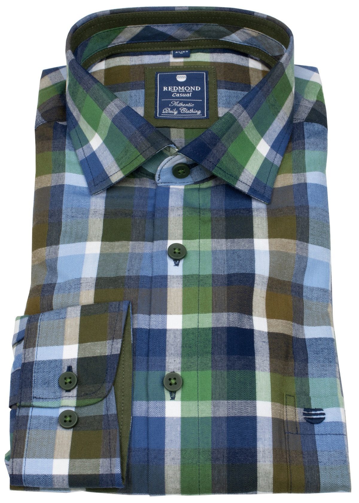 Redmond Karohemd Kentkragen günstig online kaufen