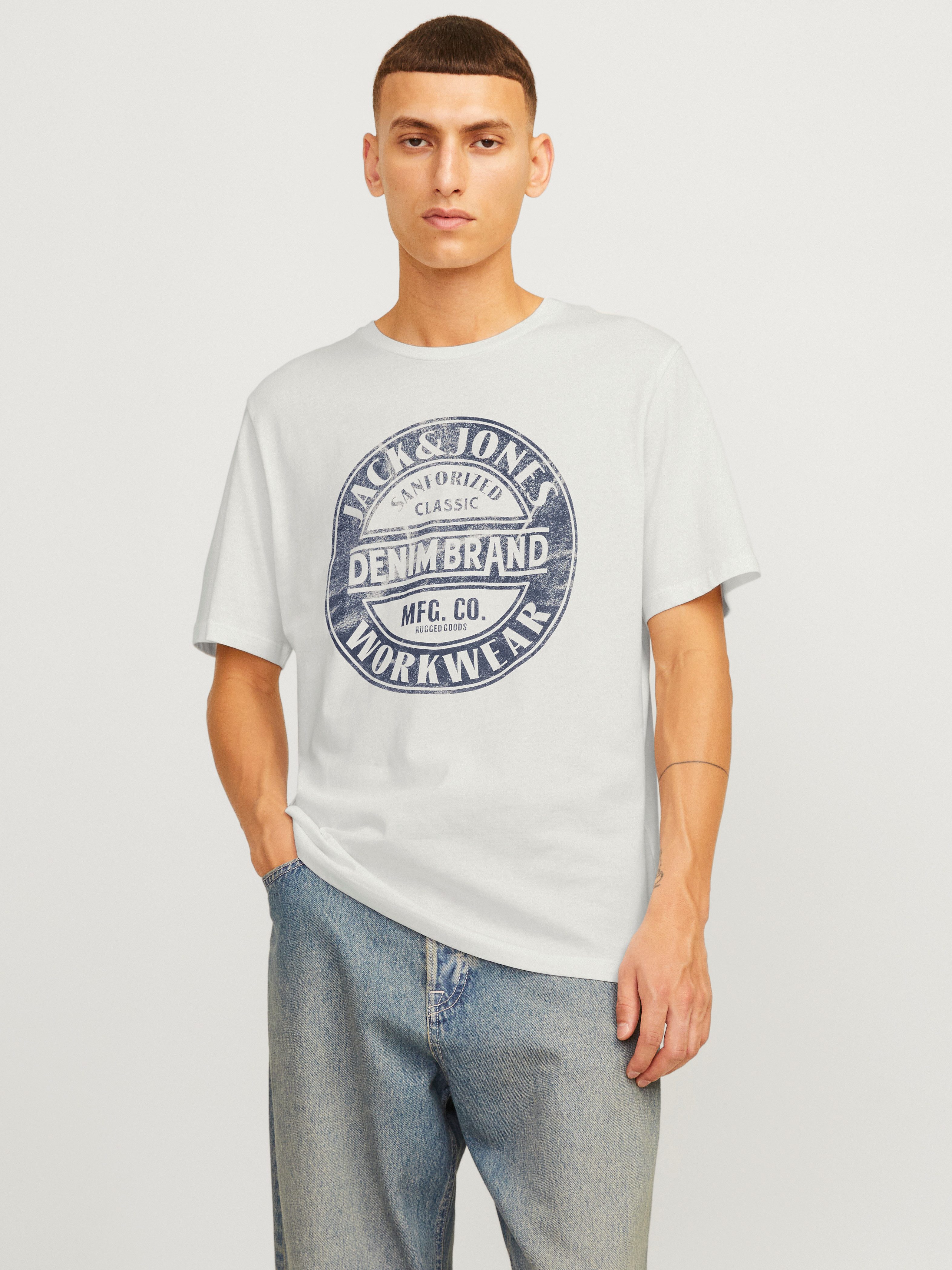 Rundhalsshirt JJJEANS TEE SS O-NECK