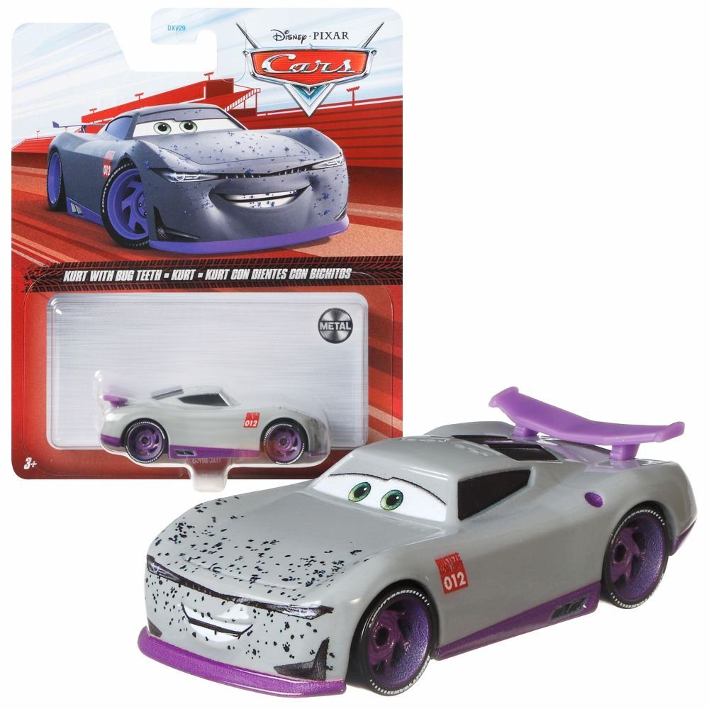 Disney Cars Spielzeug-Rennwagen Fahrzeuge Racing Style Disney Cars Die Cast 1:55 Auto Mattel Kurt Bug Teeth
