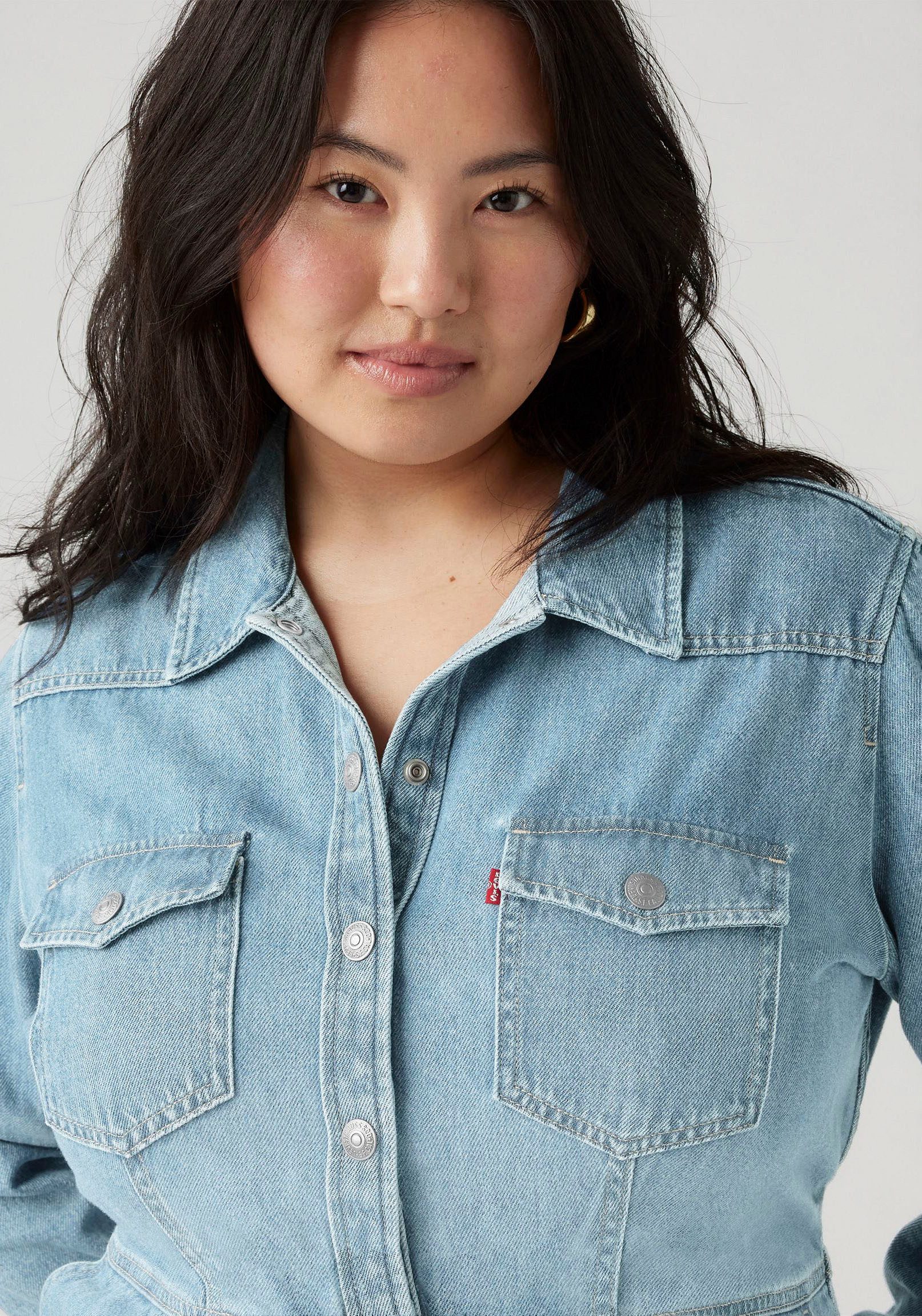 Levi's® Plus Jeanskleid aus klassischem Baumwolldenim