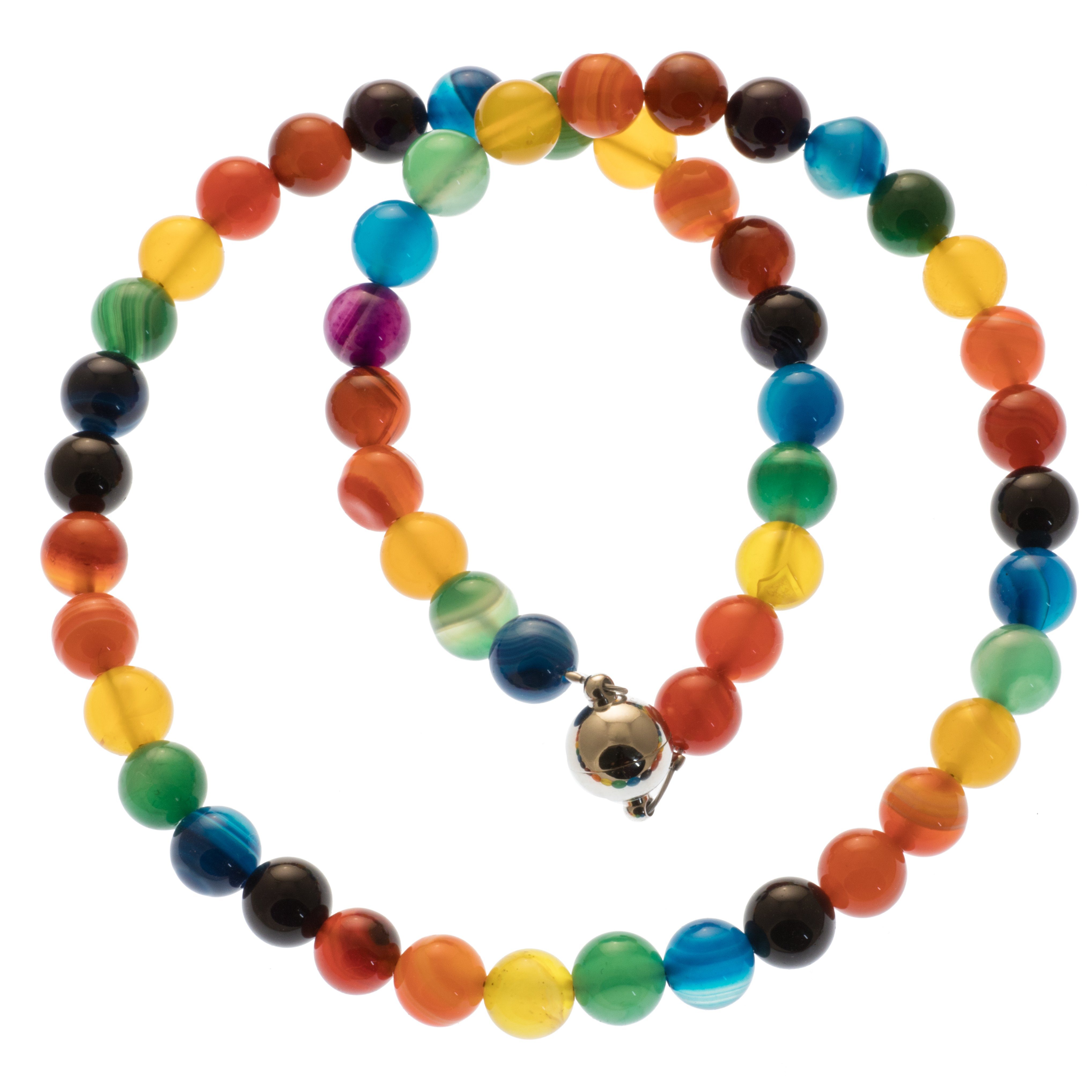 Bella Carina Perlenkette Regenbogen Kette, Magnetverschluss