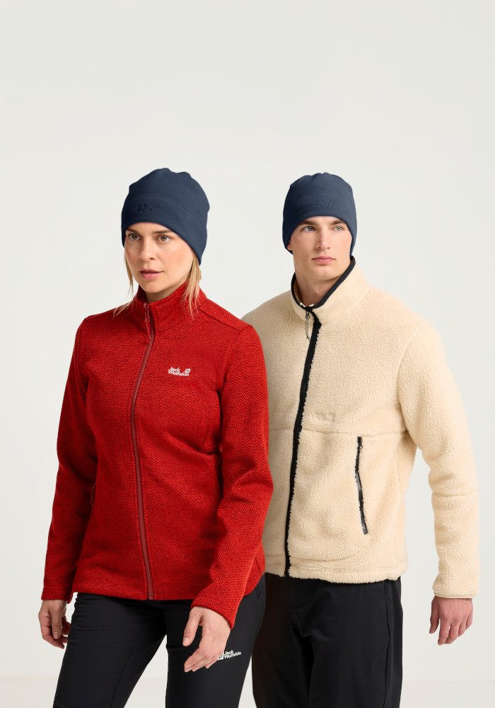Jack Wolfskin Beanie REAL STUFF BEANIE Fleecemütze, leicht, aus recycelten Materialien