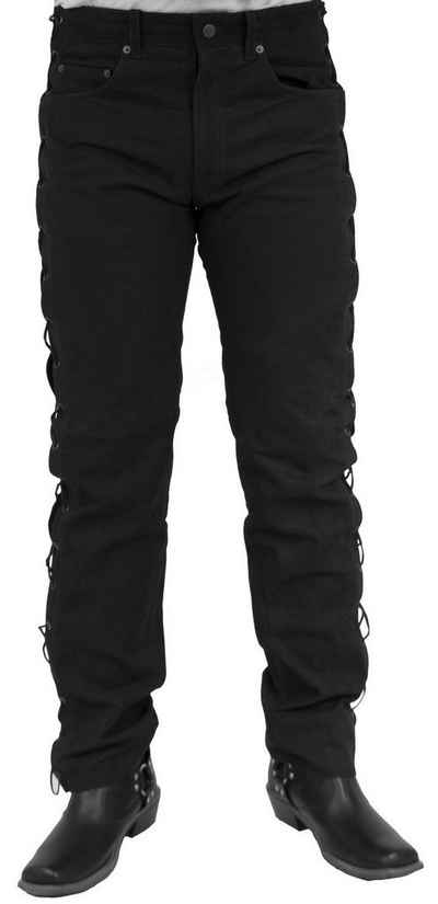 RICANO Lederhose »NBK-101« Hochwertige Büffel-Nubuk Leder im Five-Pocket-Leder-Jeans-Style; Seitliche Schnürung