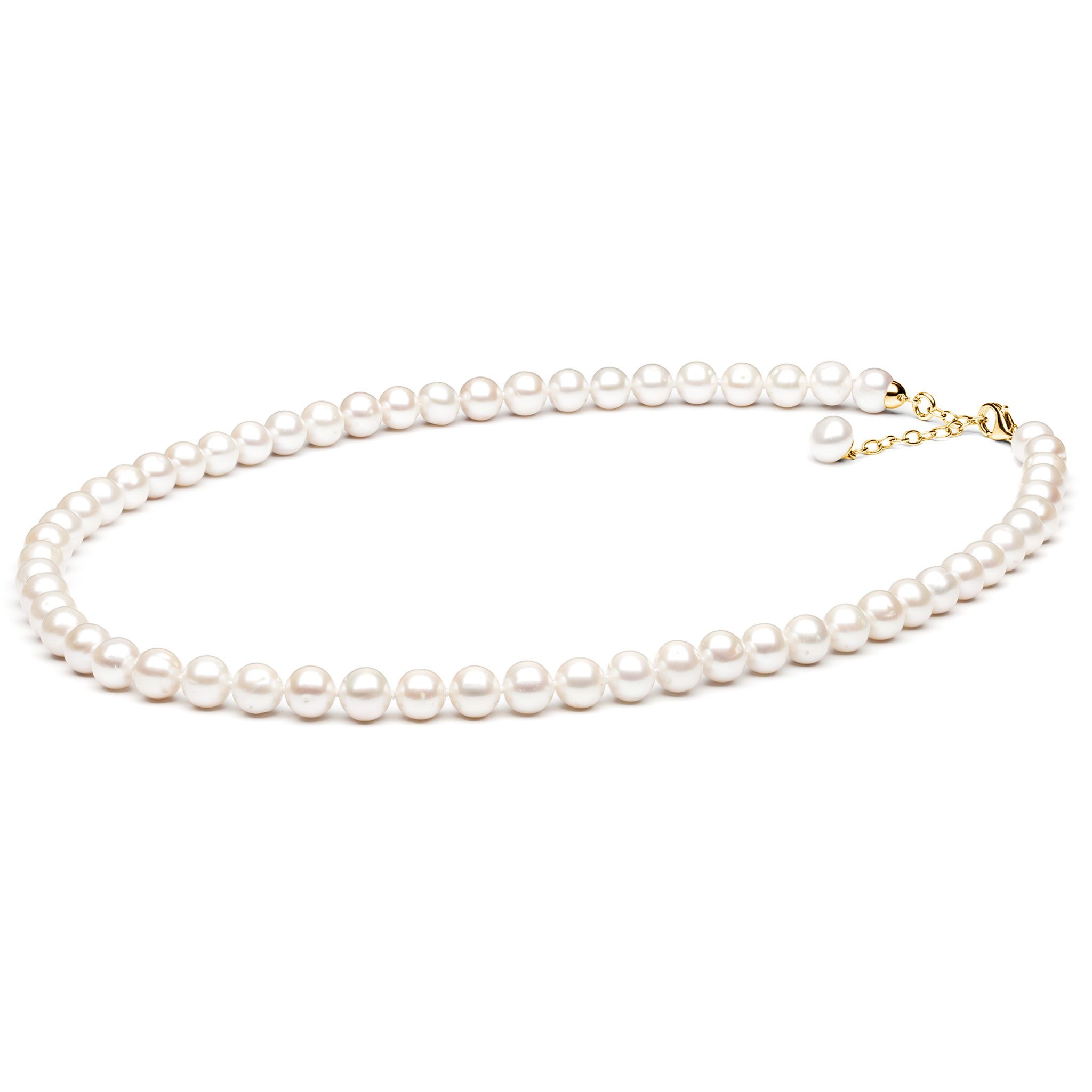 Gaura Pearls Perlenkette weiß, rund, 9 günstig online kaufen