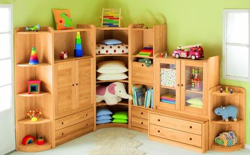 BioKinder - Das gesunde Kinderzimmer Standregal Lara, Bücherregal 200 cm mit 4 Einlegeböden