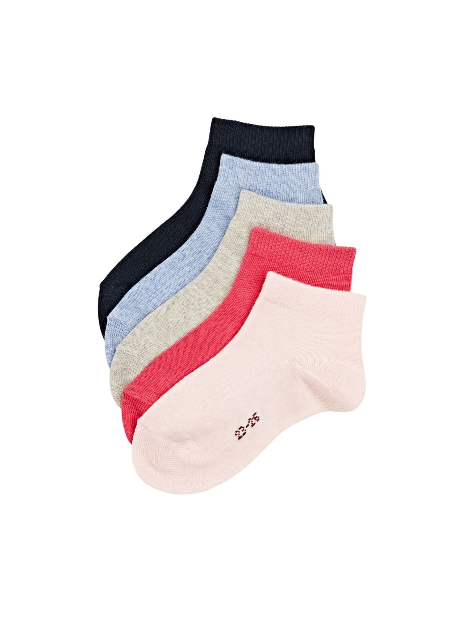 Socken, Sneakersocken COLORWAY Esprit 5er-Pack unifarbene ROSE Bio-Baumwoll-Mix