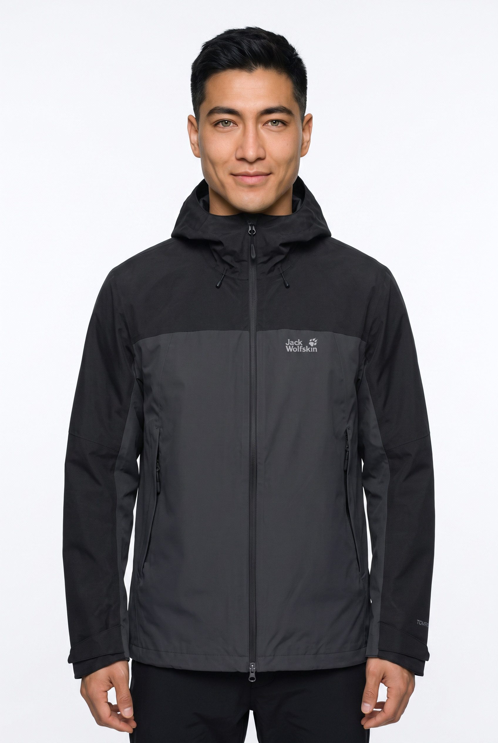 Jack Wolfskin 3-in-1-Funktionsjacke mit Kapuze mit regulierbarem Elastikband, wasserdicht, winddicht