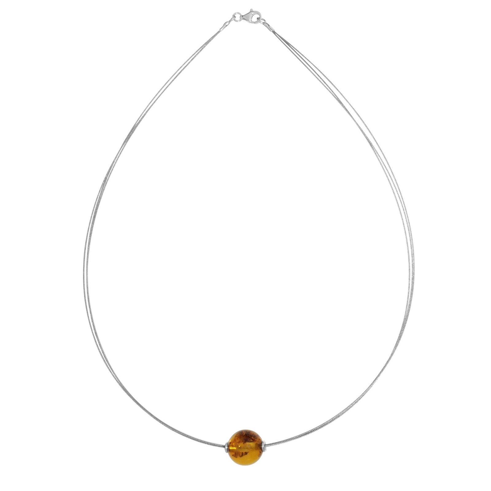 OSTSEE-SCHMUCK Collier Ostsee-Schmuck Collier Bernsteinkugel 13 mm (1-tlg) – Bild 3 von 5