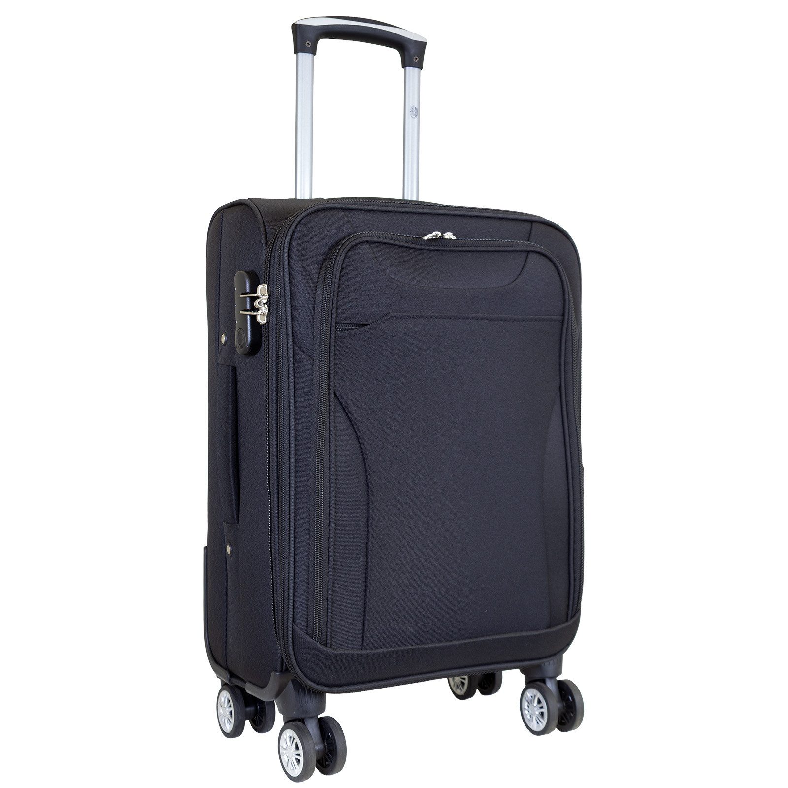 Trendyshop365 Weichgepäck-Trolley Cremona, 4 Rollen