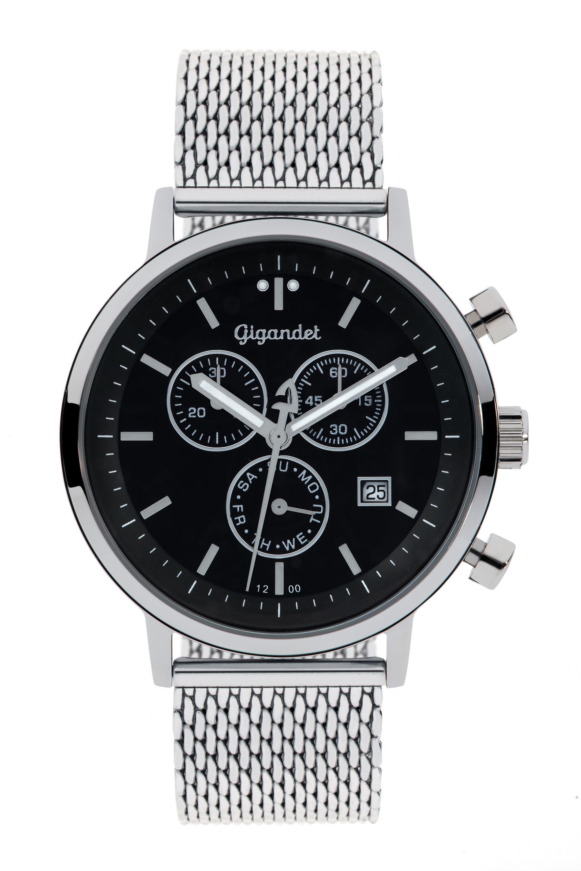 Classico, Mineralglas, Datumsanzeige, Anzeige Chronograph Gigandet Chronograph, 24-Std.