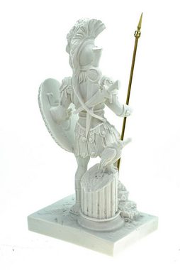 Kremers Schatzkiste Dekofigur Alabaster Deko Figur Kriegsgott Ares mit Speer und Schild 21 cm