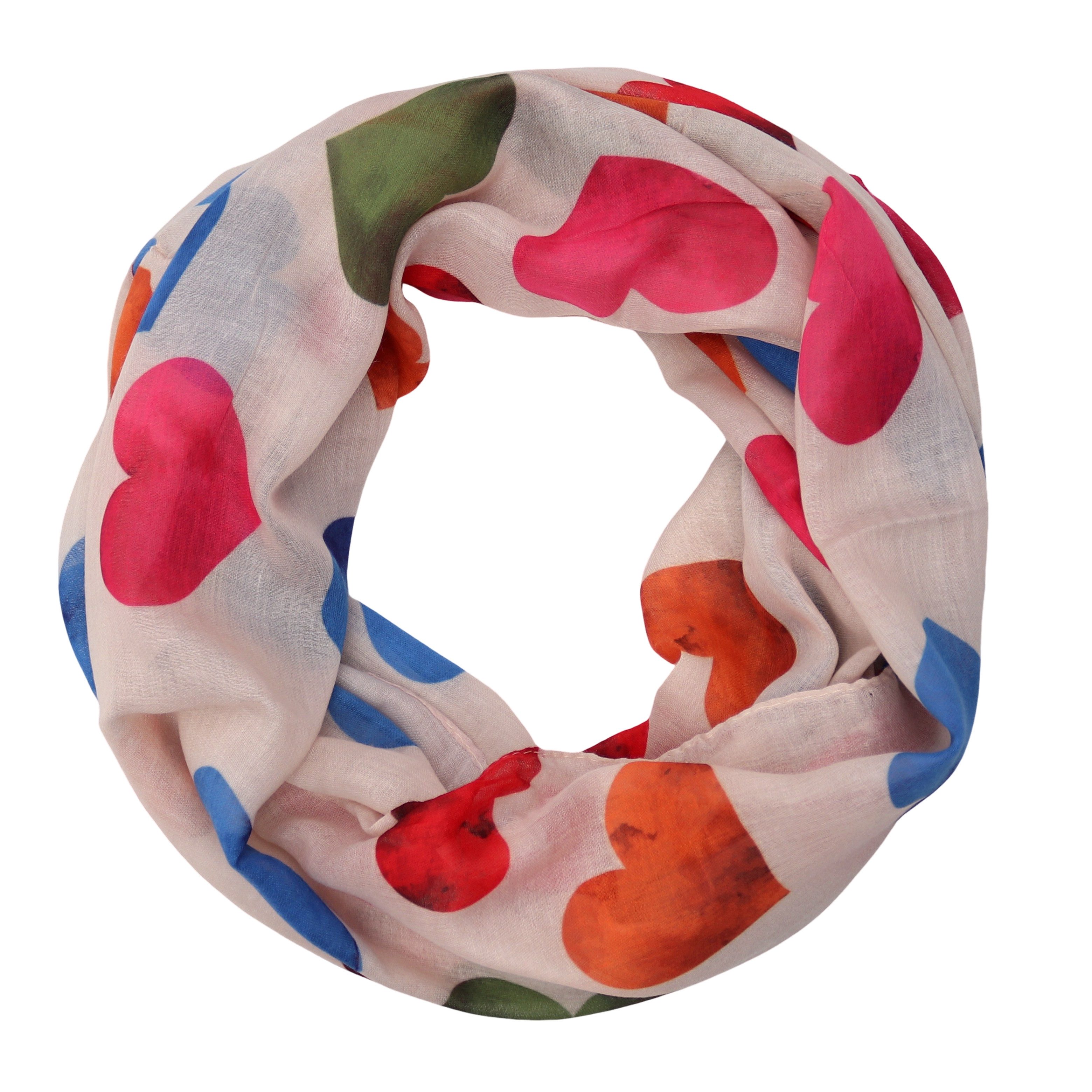 MIRROSI Loop Damen Schal Weich aus 100% Viskose Groß, (ca.60x80cm; zweimal um den Hals wickelbar), Damen Halstuch Stola ideal für Frühling,Sommer, Herbst oder Winter